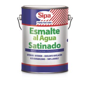 Esmalte Al Agua Satinado Blanco Galon Sipa